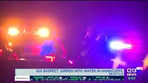 Handcuffed DUI Suspect Jumps Off Bridge During Traffic Stop
