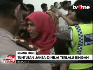 Kericuhan Warnai Sidang Kasus Pembunuhan di Bima