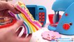 Toy Microwave Squishy Rainbow Cake Play Doh Learn Fruits & Vegetables with Velcro Toys for