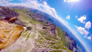 Stunning eagles point of view of the Alps.