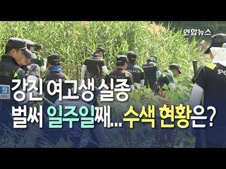 [현장] 강진 여고생 실종 벌써 일주일째…수색 난항 / 연합뉴스 (Yonhapnews)