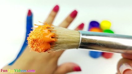 Learn Colors for Children  Finger Family Song Nursery Rhymes Body Hand Paint Learning Eggs