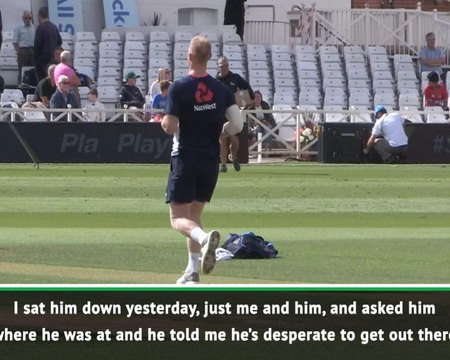 Stokes 'desperate' to return to the England team - Root