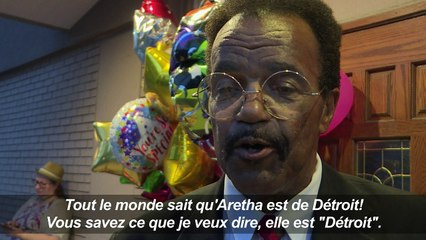 Hommage à Aretha Franklin devant l'église de ses débuts