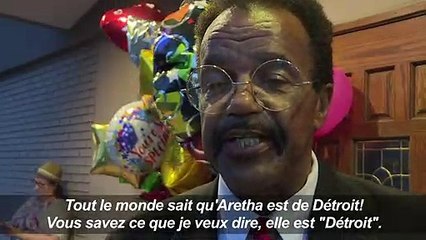 Hommage à Aretha Franklin devant l'église de ses débuts