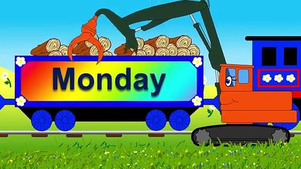 Learn the days of the week song with Choo Choo Train. Educational cartoon for children kid