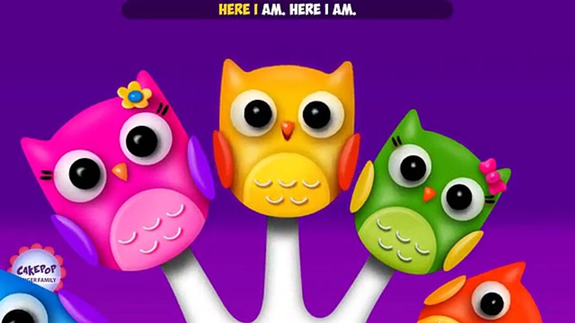 Owl Finger Family Song | Nursery Rhyme | Owl Cake Pop Finger Family Songs  for kids - video Dailymotion