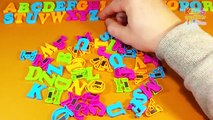 Learn a Word with Plastic Magnetic Letters | English Alphabet and Colors for Preschoolers