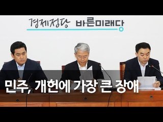 김동철 "개헌·선거제도 개혁 가장 큰 장애는 민주당" / 연합뉴스 (Yonhapnews)