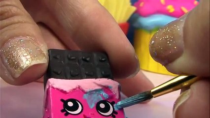 Custom Shopkins Rare DARK CHOCOLATE Cheeky DIY Painted Craft Toy
