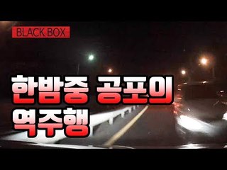 [블랙박스] 한밤의 역주행 '누가 좀 잡아주세요' / 연합뉴스 (Yonhapnews)