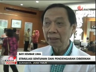 Tim Dokter Terus Pantau Perkembangan Bayi Kembar Lima di Surabaya
