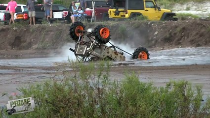 Mud Truck Flip Leaves The Driver Stuck Upside Down Under Water