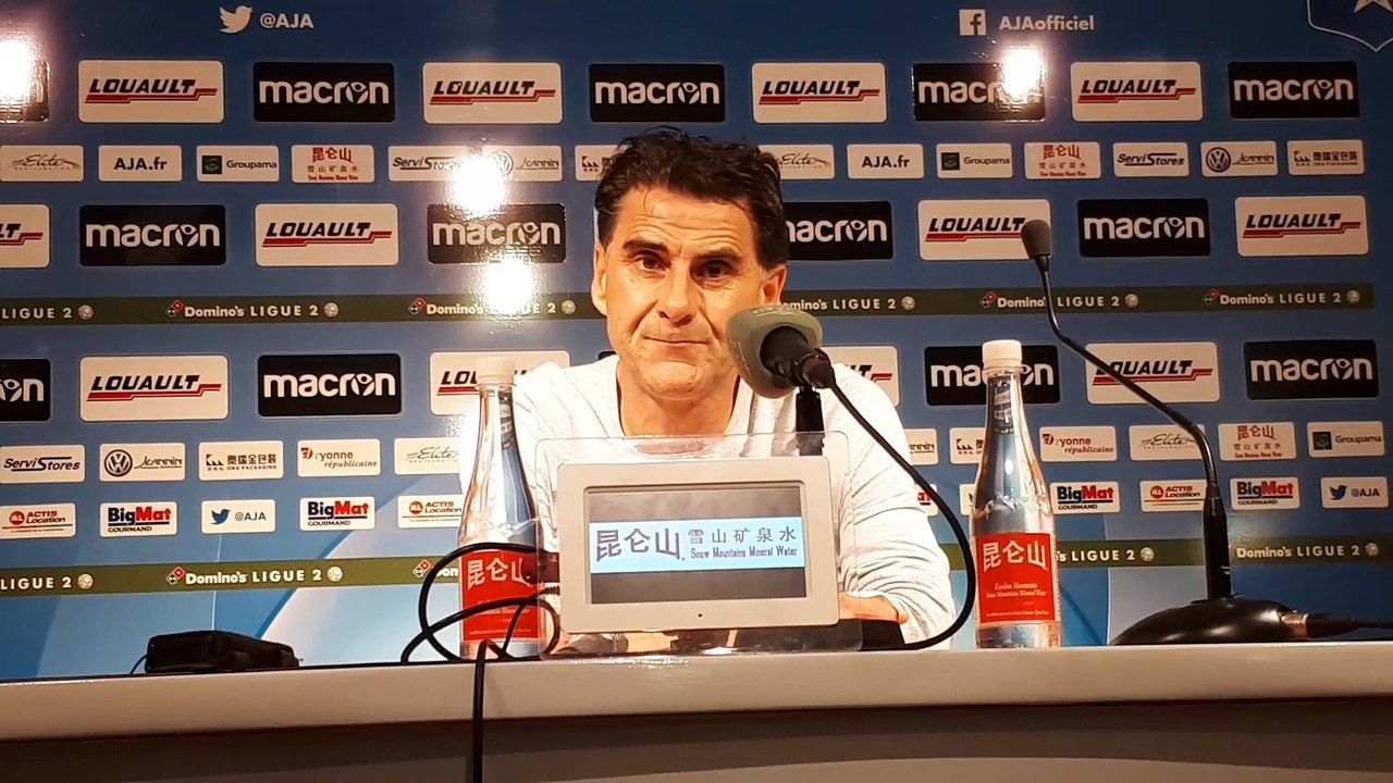 La conférence de presse à Auxerre du coach Didier Tholot après la quatrième défaite d'une ASNL lanterne rouge de L2