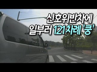 신호위반차에 일부러 121차례 '쿵'…꼬리가 길어서 잡혀 / 연합뉴스 (Yonhapnews)