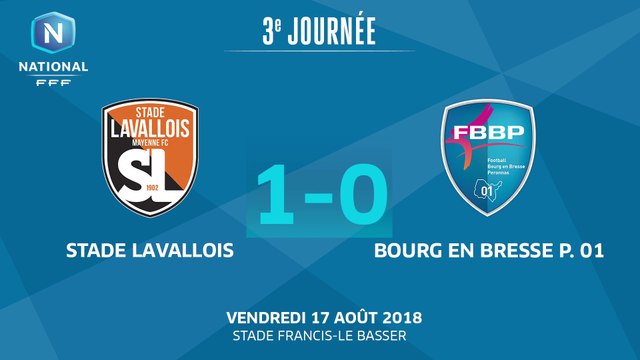 J3: Stade Lavallois-Bourg en Bresse P.01 (1-0), le résumé