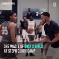Meet Azzi Fudd one of only two girls at Steph Curry Camp who beat the boys in the 3-Point contest and got a chance to shoot against Steph - August 18, 2018