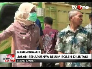 Bupati Mengamuk Melihat Jalan Digunakan Pada Masa Perbaikan