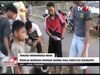 Asyiknya Ngabuburit dengan Bermain Meriam Bambu