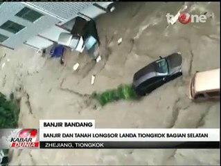 Belasan Ribu Warga Terjebak Banjir Bandang di China