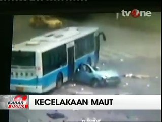 Sebuah Kecelakaan Hebat di China Terekam CCTV, 2 Tewas