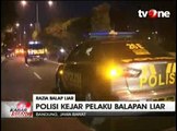 Aksi Kejar-kejaran Polisi dengan Pelaku Balap Liar