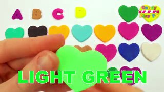 Learn Colors with Play Doh heart | Playdoh Learn the Alphabet | ABC Song with Play Dough f