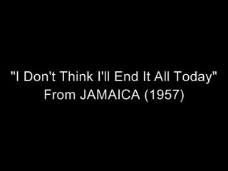 I Don't Think I'll End It All Today