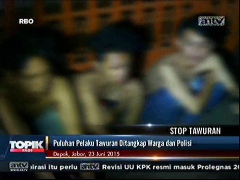 Puluhan Pelaku Tawuran Ditangkap Warga dan Polisi
