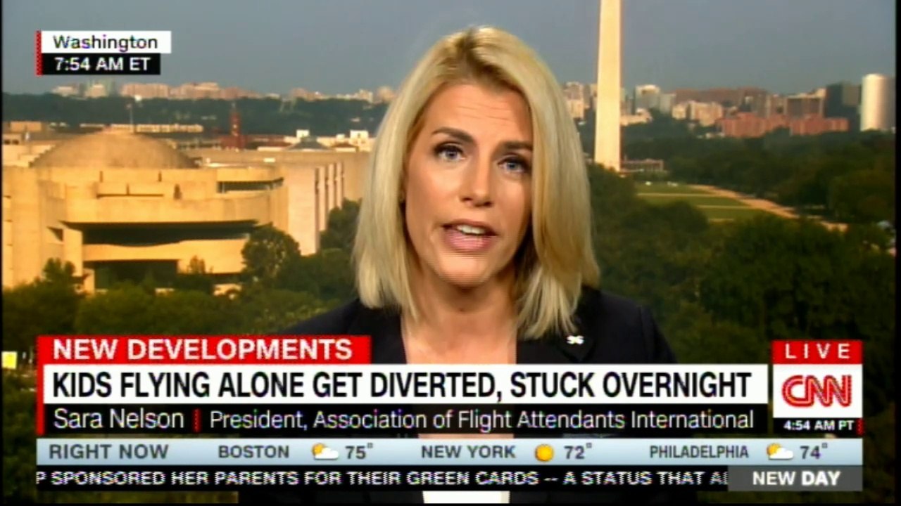 Sara Nelson reports on Kids flying alone get diverted, Stuck overnight. #News #CNN @FlyingWithSara