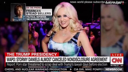 BREAKING NEWS WAPO STORMY DANIELS ALMOST CANCELED NONDISCLOSURE AGREEMENT. CNN NEWS
