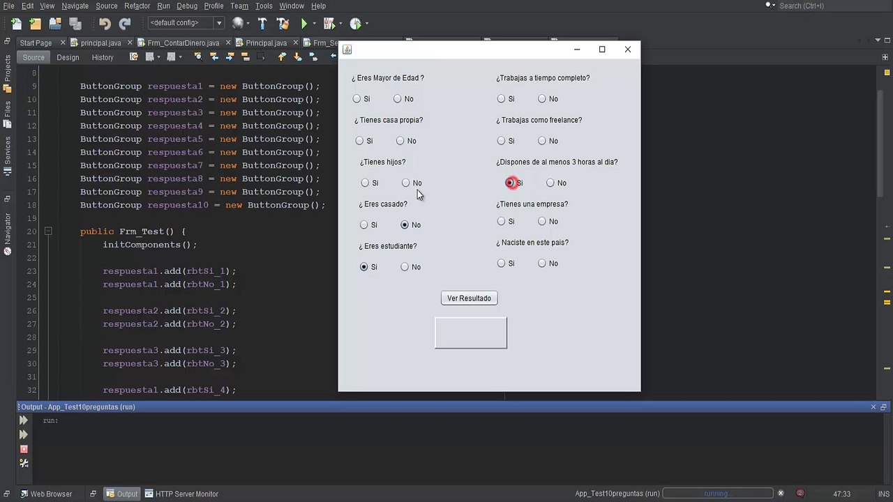JAVA - Test 10 preguntas