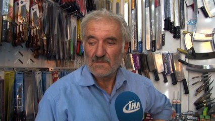 Bıçak bileme ustalarının Kurban Bayramı mesaisi