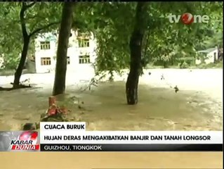 Hujan Badai di China Akibatkan Banjir dan Tanah Longsor