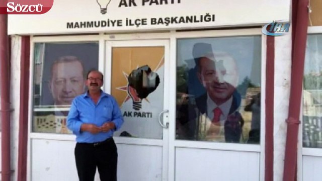 AKP binasına taşlı saldırı