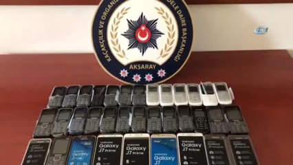 Aksaray'da 35 Adet Kaçak Cep Telefonu Ele Geçirildi