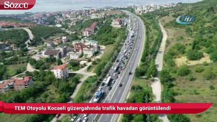 下载视频: TEM Otoyolu Kocaeli güzergahında trafik havadan görüntülendi