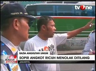 Ditilang Petugas Dishub, Sopir Angkot Ini Marah