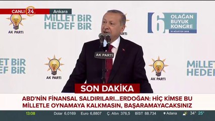Başkan Erdoğan AK Parti 6. Olağan Büyük Kongresi'nde konuşuyor