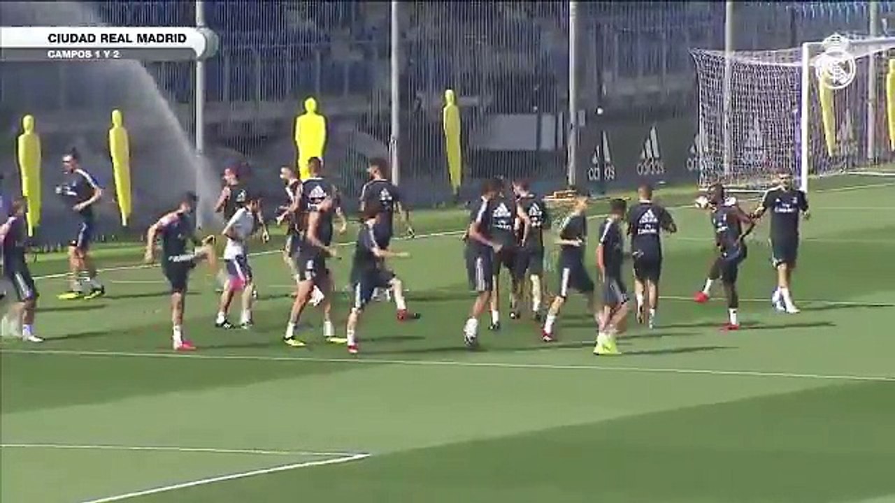 Entrenamiento del Real Madrid previo al encuentro contra el Getafe