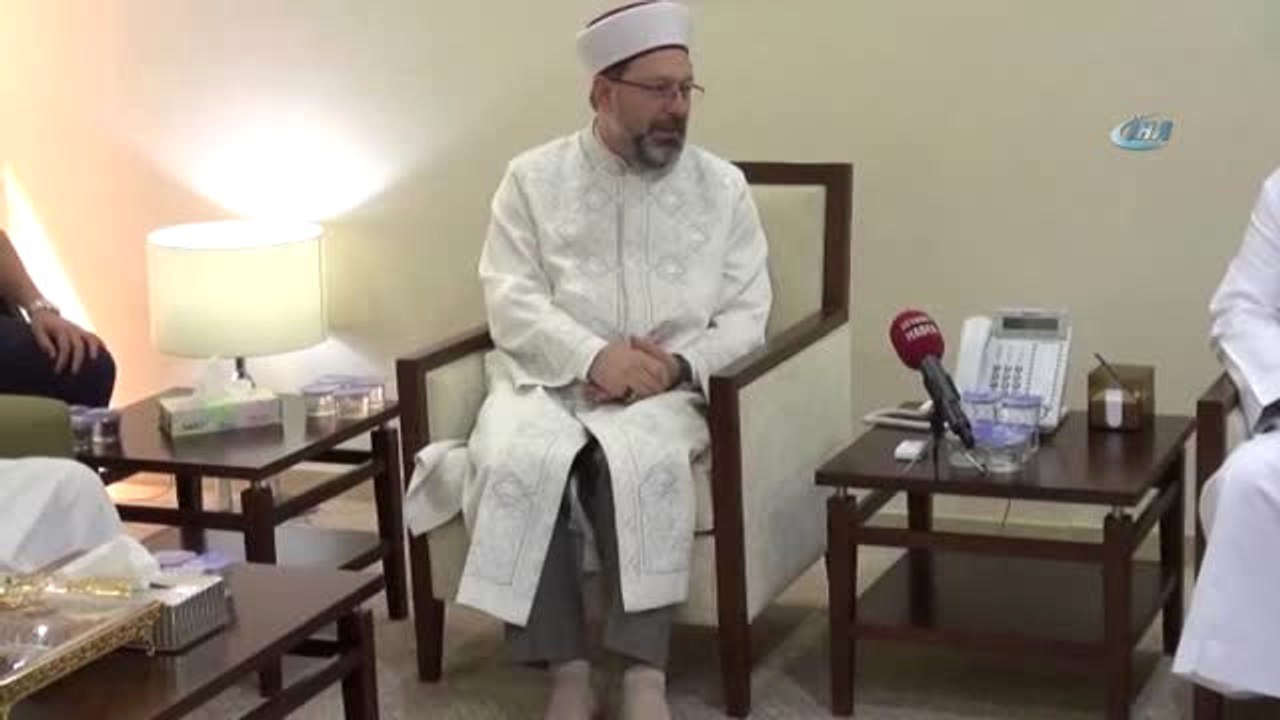 Diyanet İşleri Erbaş, Filistin Evkaf Bakanı Hasan Es Sayfi'yi Kabul Etti
