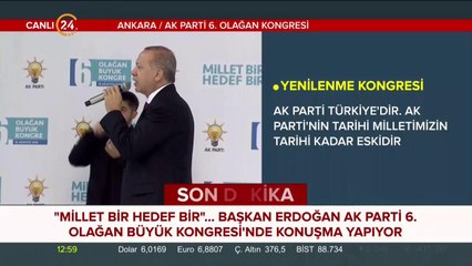 Başkan Erdoğan AK Parti 6. Olağan Büyük Kongresi'nde konuşuyor