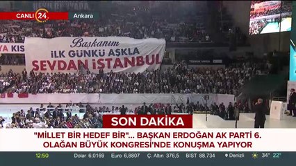 Başkan Erdoğan AK Parti 6. Olağan Büyük Kongresi'nde konuşuyor