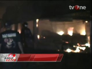 Enam Rumah dan Sebuah Bengkel di Makassar Hangus Terbakar
