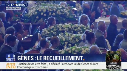 L'archevêque de Gênes prononce un à un les noms des 38 victimes du pont Morandi