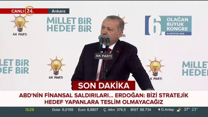 Başkan Erdoğan AK Parti 6. Olağan Büyük Kongresi'nde konuşuyor