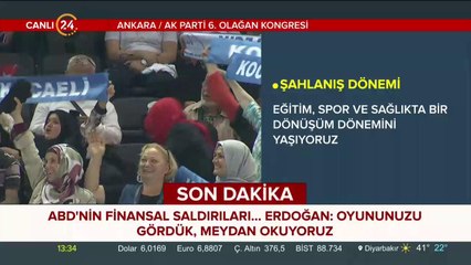 Başkan Erdoğan AK Parti 6. Olağan Büyük Kongresi'nde konuşuyor