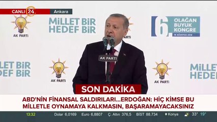 Başkan Erdoğan AK Parti 6. Olağan Büyük Kongresi'nde konuşuyor