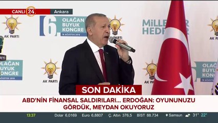 Başkan Erdoğan AK Parti 6. Olağan Büyük Kongresi'nde konuşuyor
