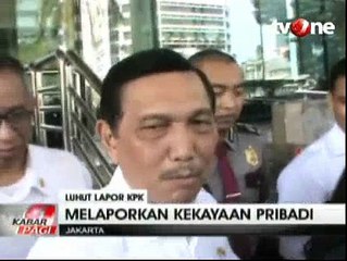Luhut Panjaitan Laporkan Harta Kekayaan ke KPK